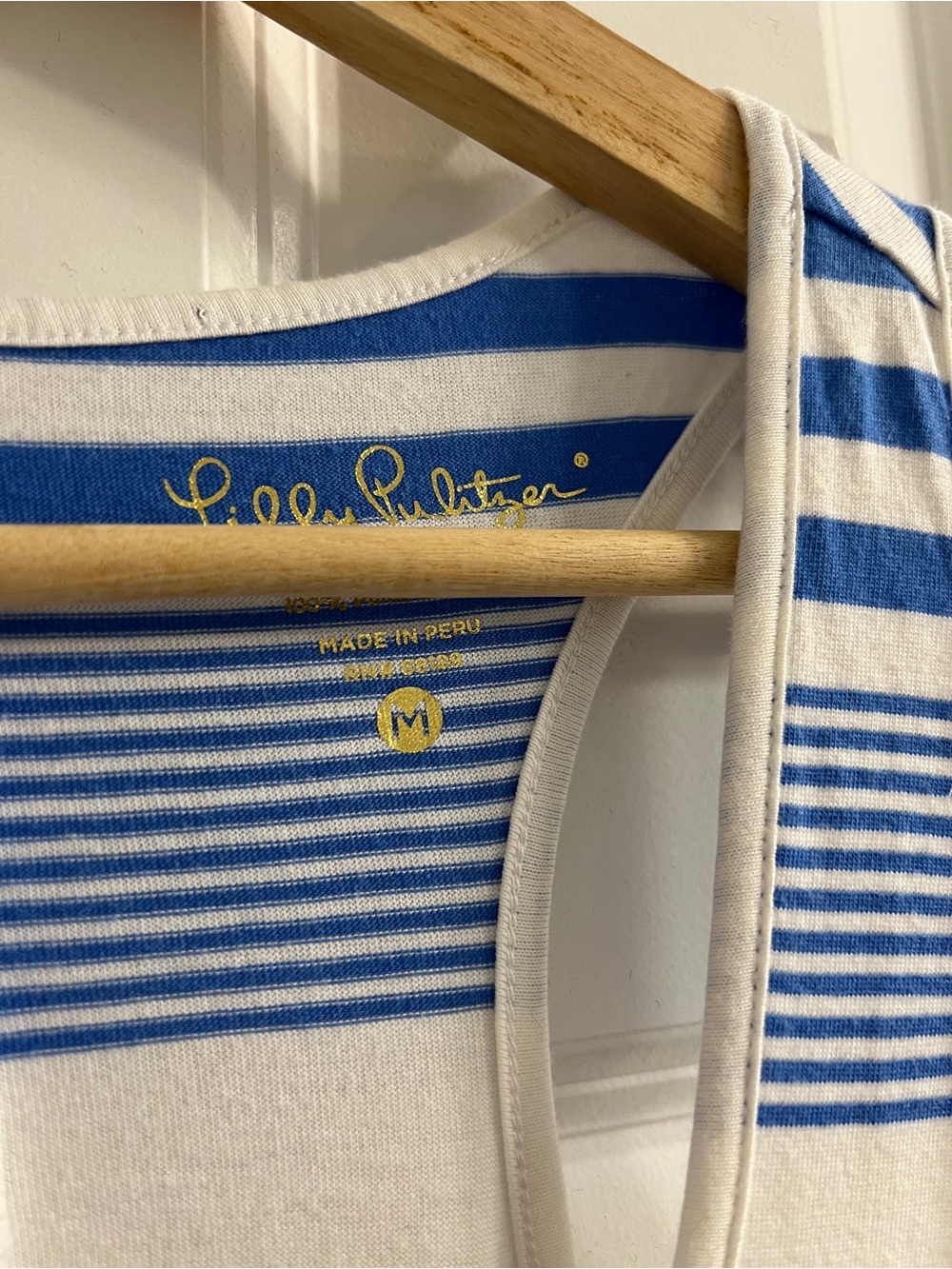 Lilly Pulitzer Bay Blue Coconut Striped Tank Dress-Medium - Picture 3 of 7